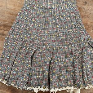 Effie's Heart Black A-Line Skirt with Colorful Dots